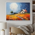 thumbnail image 1 of Designart "Farmhouse Farmstead composition Pointillism I" Farm Floater Framed Wall Art Print, 1 of 7
