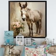 thumbnail image 1 of Designart "Farmhouse Field with Donkey I" Animals Framed Wall Art Decor - Modern Grey Donkey Hallway Framed Wall Art Decor, 1 of 6