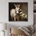 thumbnail image 1 of Designart "Farmhouse Field with Donkey II" Animals Framed Wall Art - Traditional Grey Donkey Living Room Framed Canvas Art, 1 of 6