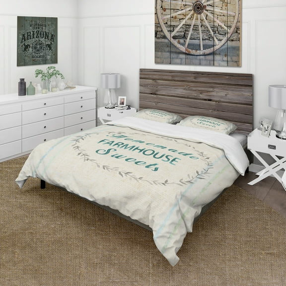 Designart 'Farmhouse Florals VIII' Farmhouse Duvet Cover Set