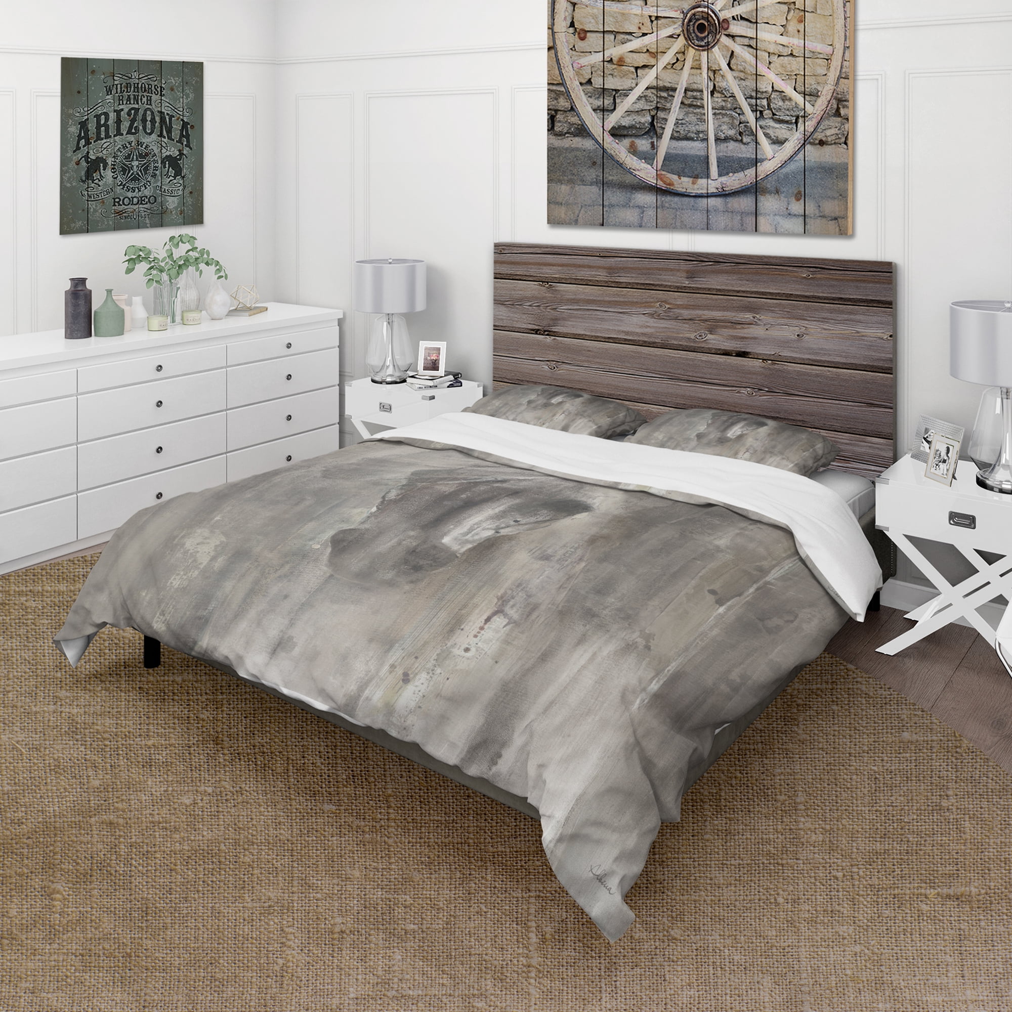 Designart 'Farmhouse Horse' Cottage Duvet Cover Set