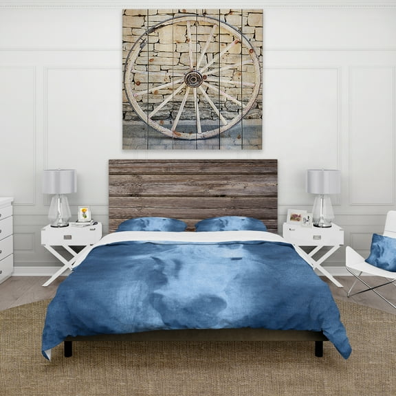 Designart 'Farmhouse Horse IX' Farmhouse Duvet Cover Set