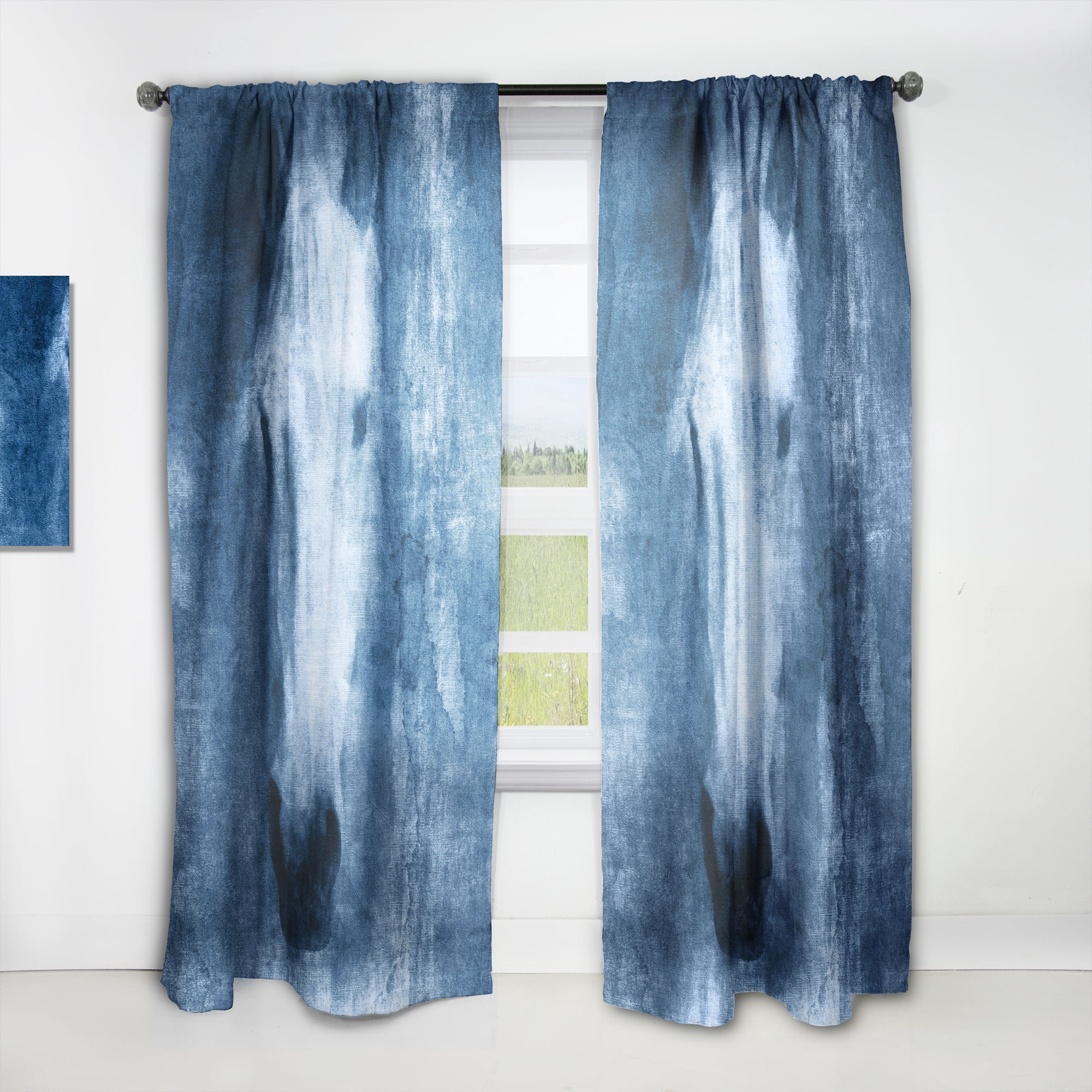 Designart 'Farmhouse Horse Portrait VIII' Farmhouse Curtain Panel