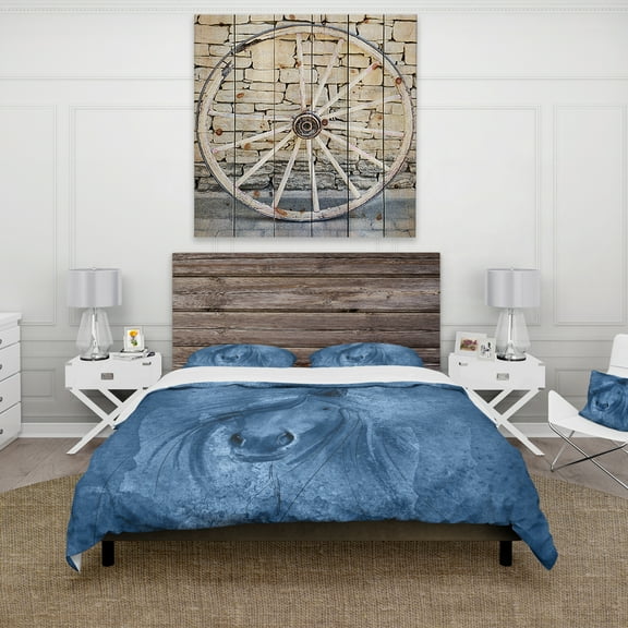 Designart 'Farmhouse Horse X' Farmhouse Duvet Cover Set