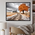 thumbnail image 1 of Designart "Farmhouse Orange And Grey euphony" Farm Floater Framed Canvas Art Print, 1 of 7