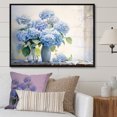 thumbnail image 1 of Designart "Farmhouse Still Life With Blue Hydrangea" Hydrangea Floater Framed Canvas Wall Art, 1 of 5