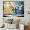thumbnail image 1 of Designart "Farmhouse Vase With Morning Glory" Morning Glory Floater Framed Canvas Art Print, 1 of 5