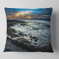 thumbnail image 1 of Designart Fascinating Sunset at Australia Coastline - Seashore Throw Pillow - 18x18, 1 of 4