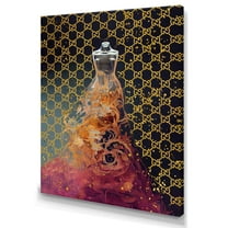 Designart Fashion Designer Dress Design II Canvas Wall Art