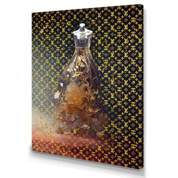 Designart Fashion Designer Dress Design III Canvas Wall Art