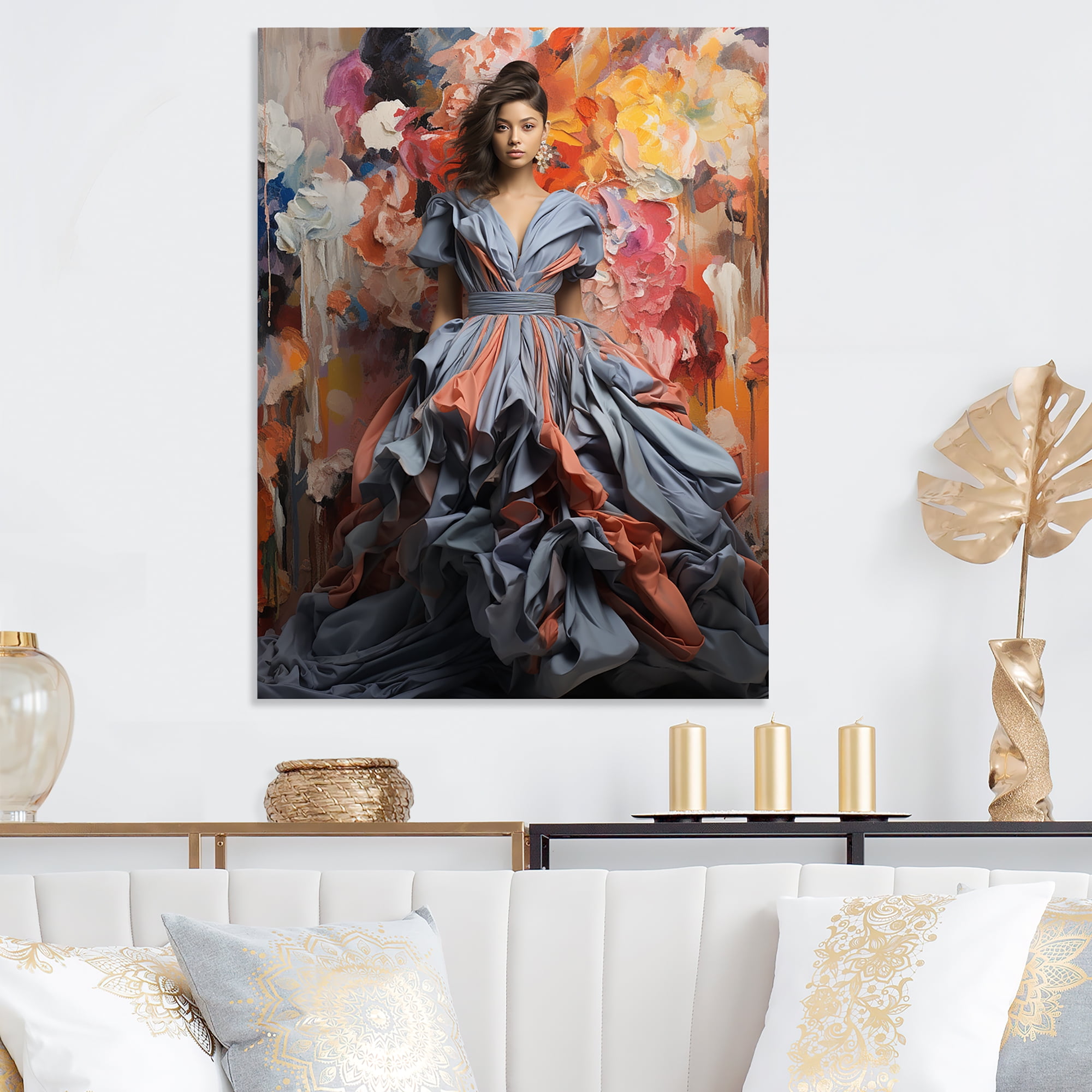 Designart "Ethereal Elegance Runway" Fashion Metal Wall Art