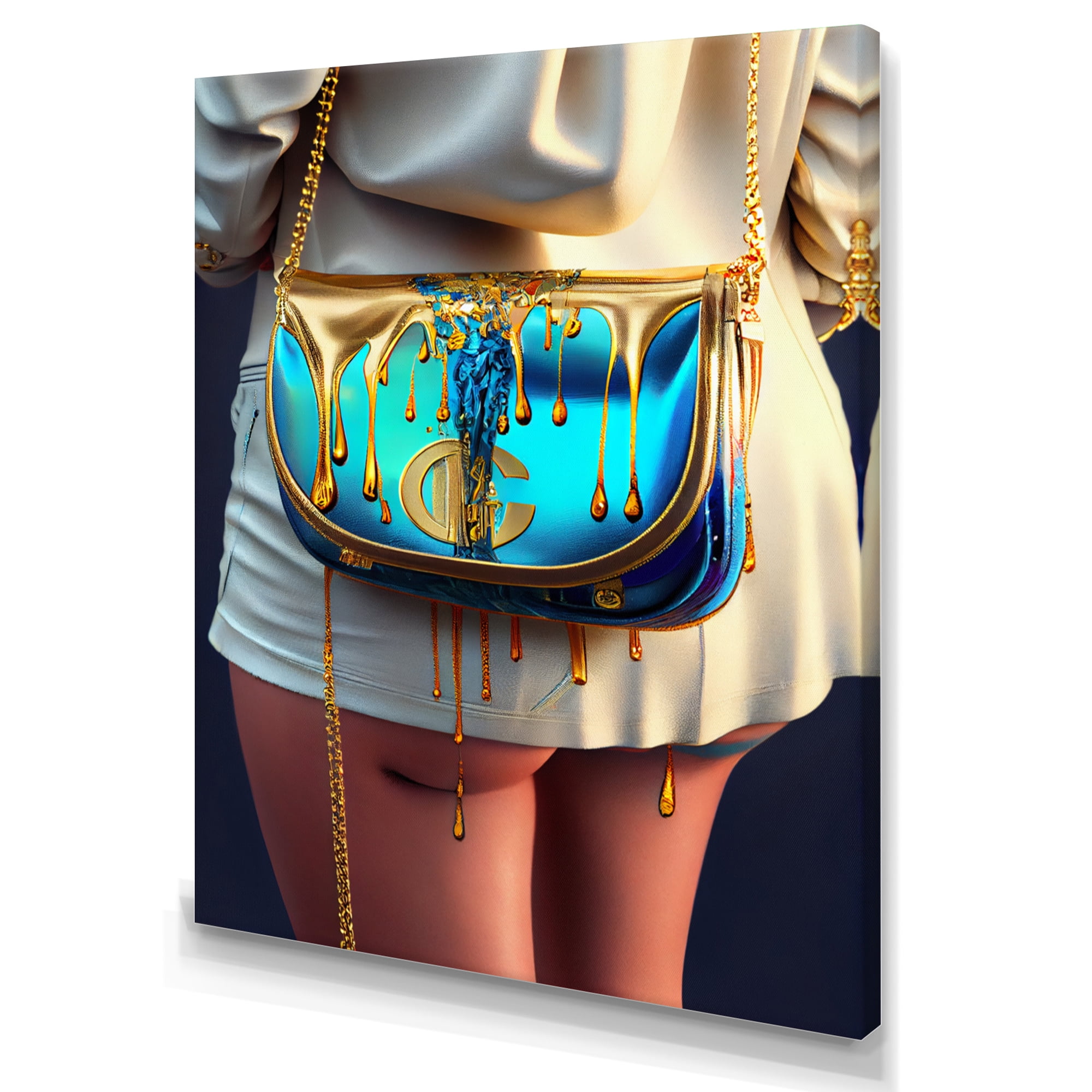 Designart Fashion Girl Going Out Tonight With G Canvas Wall Art