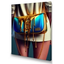 Designart Fashion Girl Going Out Tonight With Tone Of Cash I Canvas Wall Art