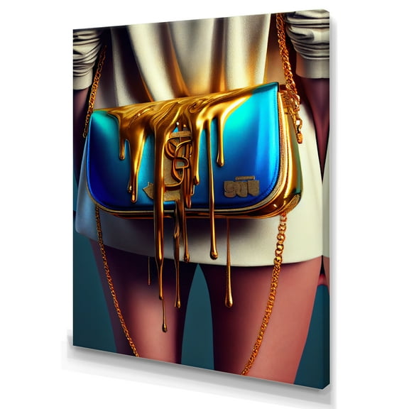 Designart Fashion Girl Going Out Tonight With Tone Of Cash I Canvas Wall Art