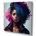thumbnail image 1 of Designart Fashion Hip Hop Girl In Pink And Blue I Canvas Wall Art, 1 of 5