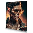 thumbnail image 1 of Designart Fashion Muscular Man With Sun Glasses 1 II Canvas Wall Art, 1 of 5