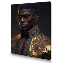 Designart Fashion Muscular Man With Sun Glasses IX Canvas Wall Art