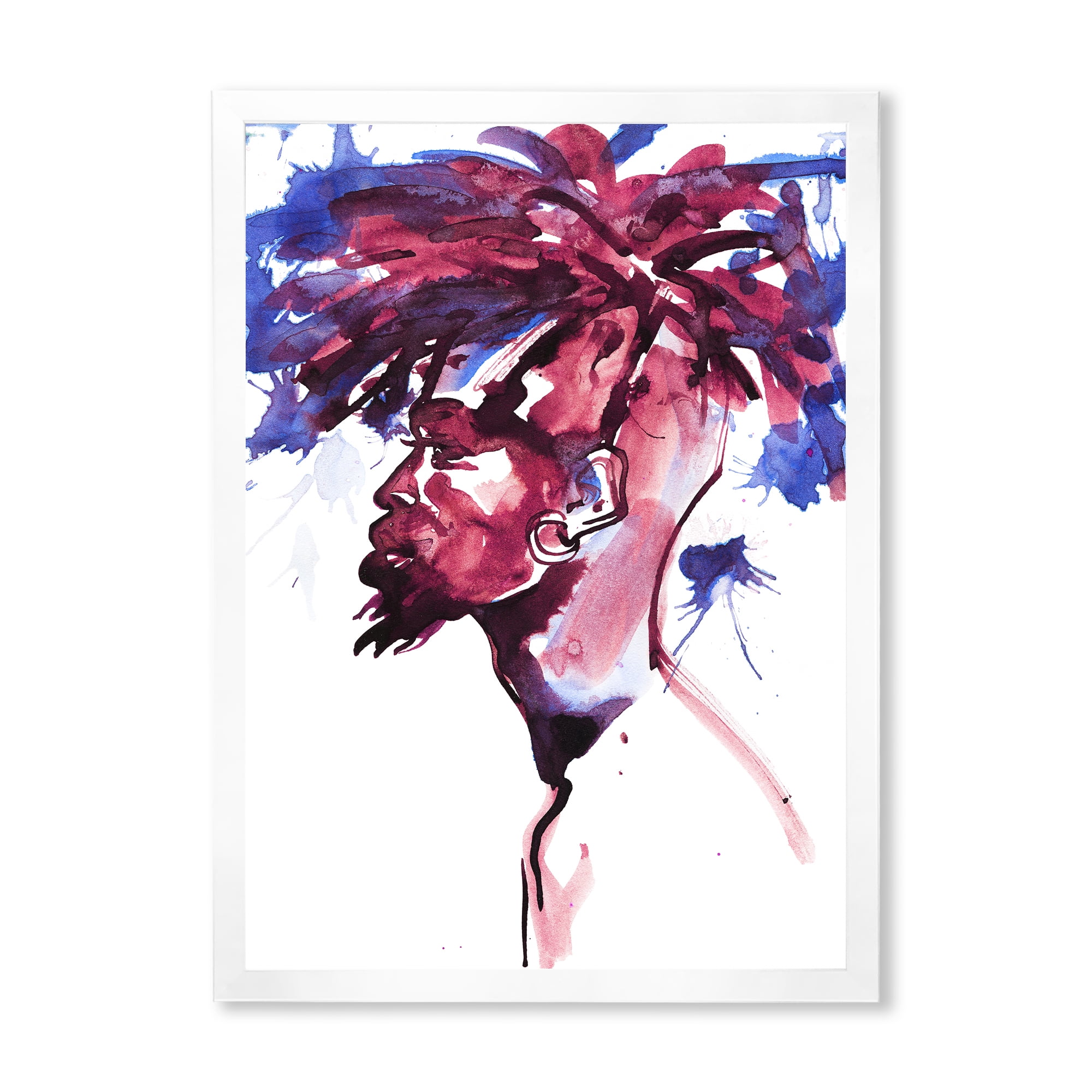Designart 'Fashion Portrait of Handsome African Man' Modern Framed Art Print