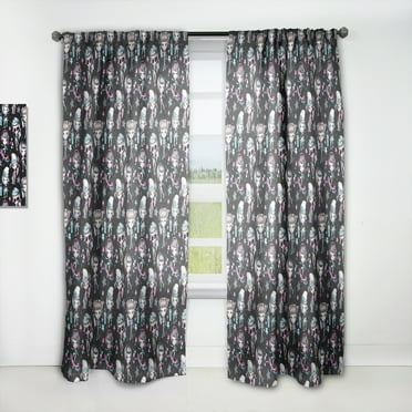 Designart 'Fashion Teenager Girl Glamorous' Modern Curtain Panel
