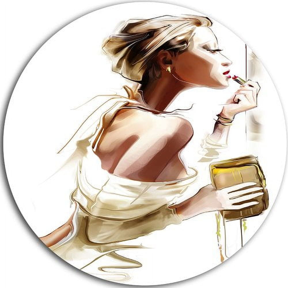 Designart 'Fashion Woman ' Abstract Portrait Canvas Print