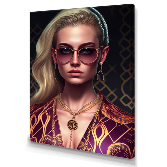 Designart Fashion Woman IV Canvas Wall Art