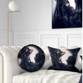 thumbnail image 1 of Designart Fashion Woman in Black Smoke - Portrait Throw Pillow - 12x20, 1 of 1