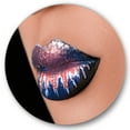 thumbnail image 1 of Designart 'Fashion and Creative Make Up On Woman Lips' Modern Circle Metal Wall Art 23x23 - Disc of 23, 1 of 5