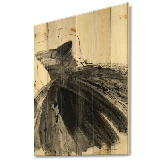 Designart 'Fashion and Glam Feminine III' Fashion Figures Print on Natural Pine Wood