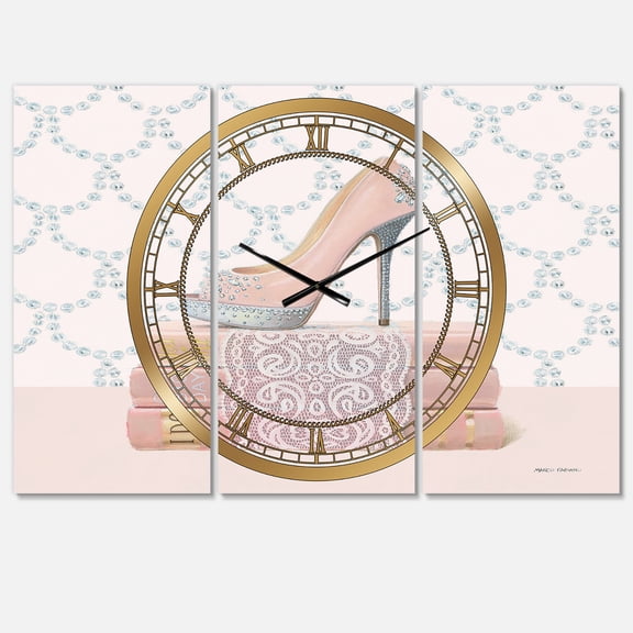 Designart 'Fashion and Glam Shoes II' Traditional Wall Clock