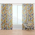 thumbnail image 1 of Designart 'Fashionable Pattern Flowers ' Bohemian & Eclectic Curtain Panel, 1 of 4