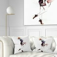 thumbnail image 1 of Designart Fashionable Young Girl - Abstract Portrait Throw Pillow - 16x16, 1 of 5