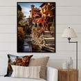 thumbnail image 1 of Designart "Fauvism in a Spanish Hacienda II" Cityscapes Floater Framed Canvas Print, 1 of 7