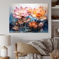 thumbnail image 1 of Designart "Fauvist Blossoms Of Lotus" Lotus Canvas Prints, 1 of 7