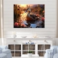 thumbnail image 1 of Designart "Feathered Floral Elegance of Brown Duck" Animals Wall Art - Modern Farmhouse Brown Duck Bedroom Canvas Wall Art, 1 of 4