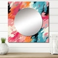 thumbnail image 1 of Designart "Feathered Spectrum II" Abstract Square Mirror For Wall Decor - Large Multicolor Square Mirror Printed Wall Decor - Modern Square Living Room Mirror, 1 of 5