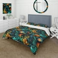 thumbnail image 1 of Designart "Feathered Tribal Paisley" Paisley Bedding Covert Set - Bohemian & Eclectic Bed Set With 2 Shams, 1 of 5