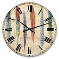 thumbnail image 1 of Designart 'Feathers Cottage Family ' Bohemian wall clock, 1 of 3
