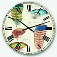 thumbnail image 1 of Designart Feathers Cottage Family II 23" x 23" Analog Round Traditional Wall Clock, CLM31135-C23, 1 of 3