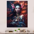 thumbnail image 1 of Designart "Female Asian Floral Warriors V" Asian Woman Wall Art For Kitchen, 1 of 5