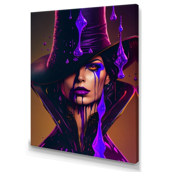 Designart Female Criminal Mastermind I Canvas Wall Art