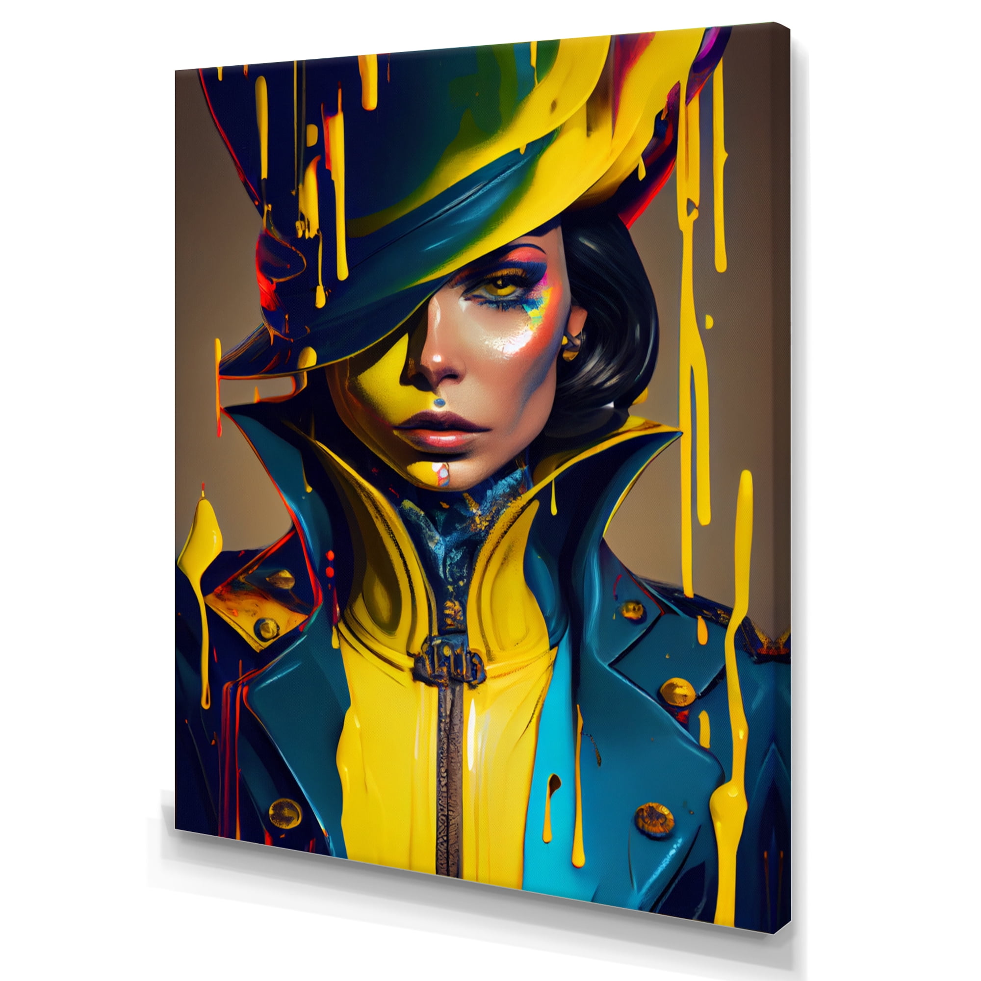 Designart Female Criminal Mastermind II Canvas Wall Art