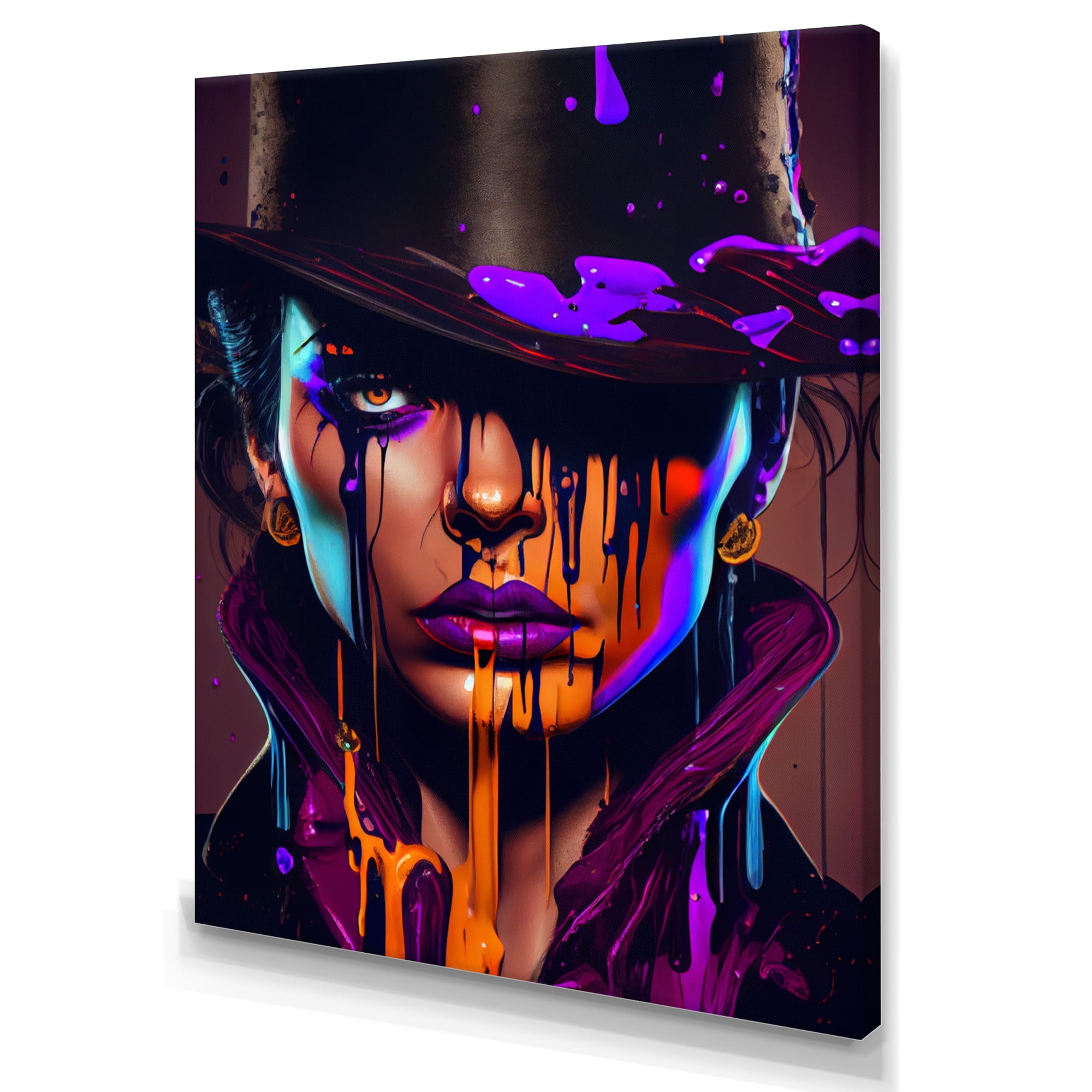 Designart Female Criminal Mastermind III Canvas Wall Art