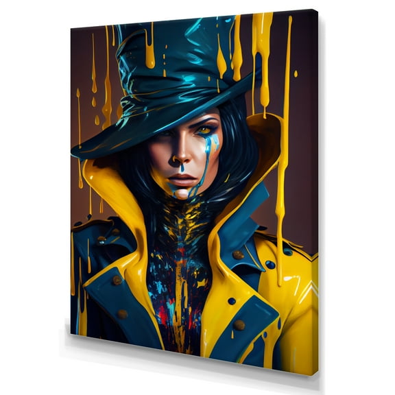 Designart Female Criminal Mastermind IX Canvas Wall Art