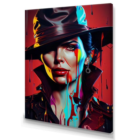 Designart Female Criminal Mastermind V Canvas Wall Art