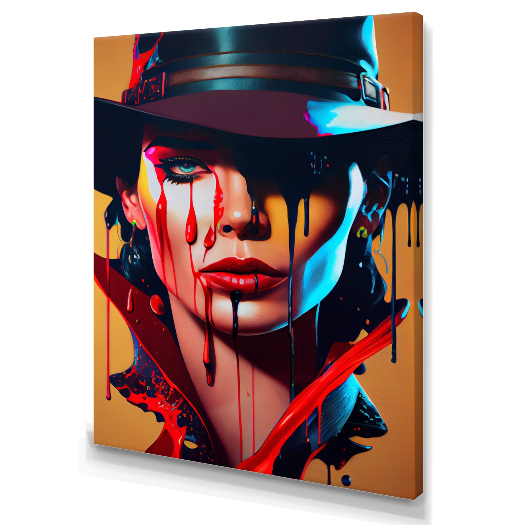 Designart Female Criminal Mastermind VI Canvas Wall Art