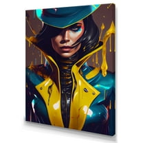 Designart Female Criminal Mastermind X Canvas Wall Art