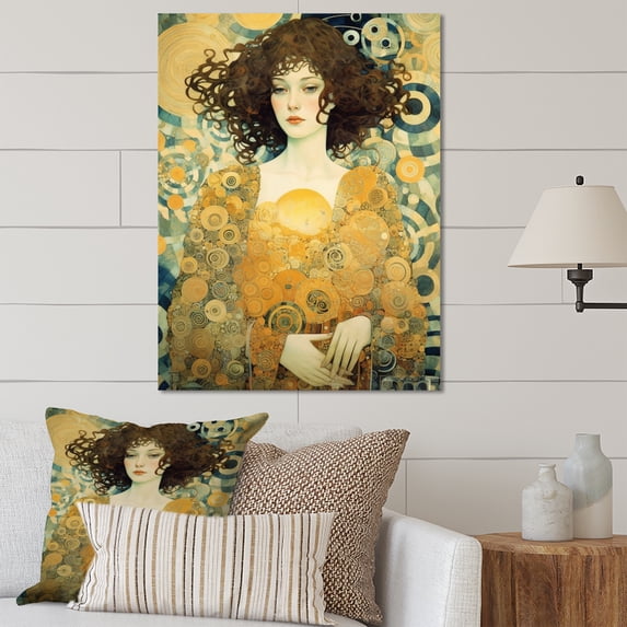 Designart "Female Masterpiece Grace and Beauty" Masterpiece Metal Wall Art Prints