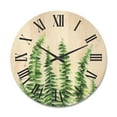 thumbnail image 1 of Designart 'Fern Plant Leaves Detail II' Farmhouse Wood Wall Clock, 1 of 5