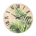 thumbnail image 1 of Designart 'Fern Plant Leaves Detail III' Farmhouse Wood Wall Clock, 1 of 5
