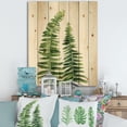 thumbnail image 1 of Designart 'Fern Plant Leaves Detail IV' Farmhouse Print on Natural Pine Wood, 1 of 5
